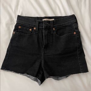 Black Levi’s 501 High Rise Shorts